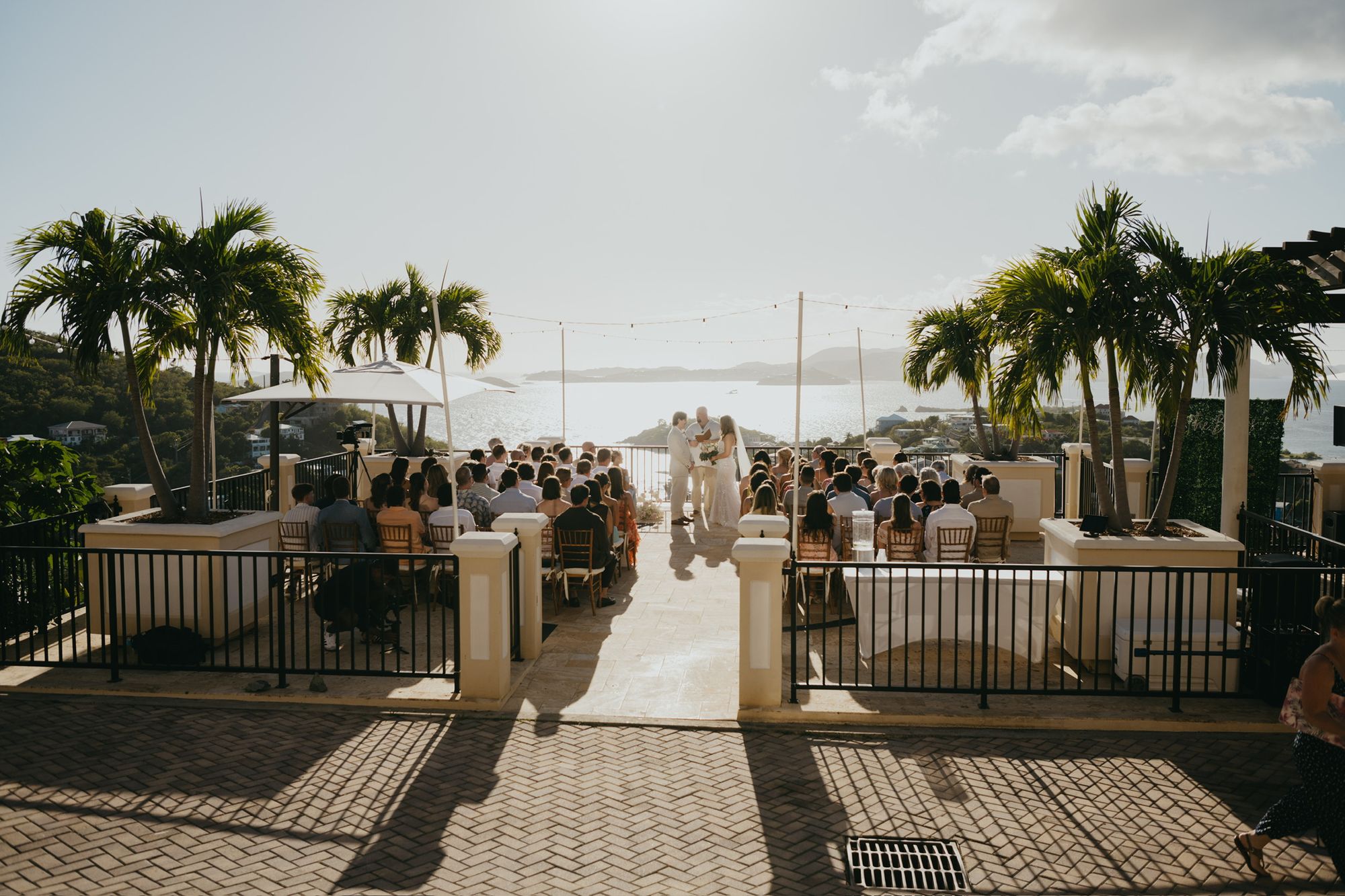 Guests seated for an oceanview wedding ceremony at The Hills St. John